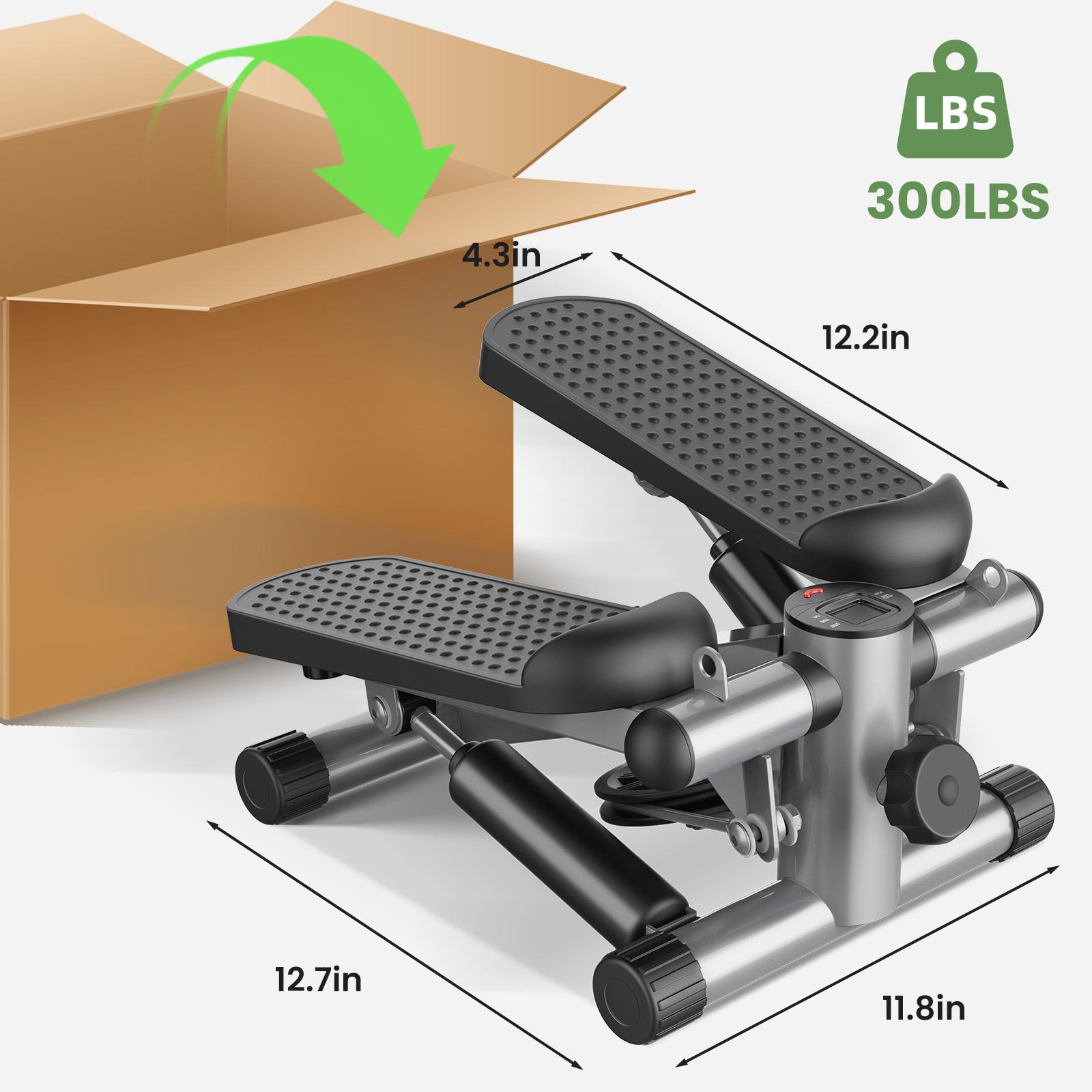 Mini Twist Stepper,Stepper Machine with 330LBS Weight Capacity,Mini Stepper for Full Body Workout,Adjustable Step Height,Smooth and Quiet,Step Machine for Men Women,Portable Full Body Workout Stepper Machine Adjustable Foot Stepper for Fitness