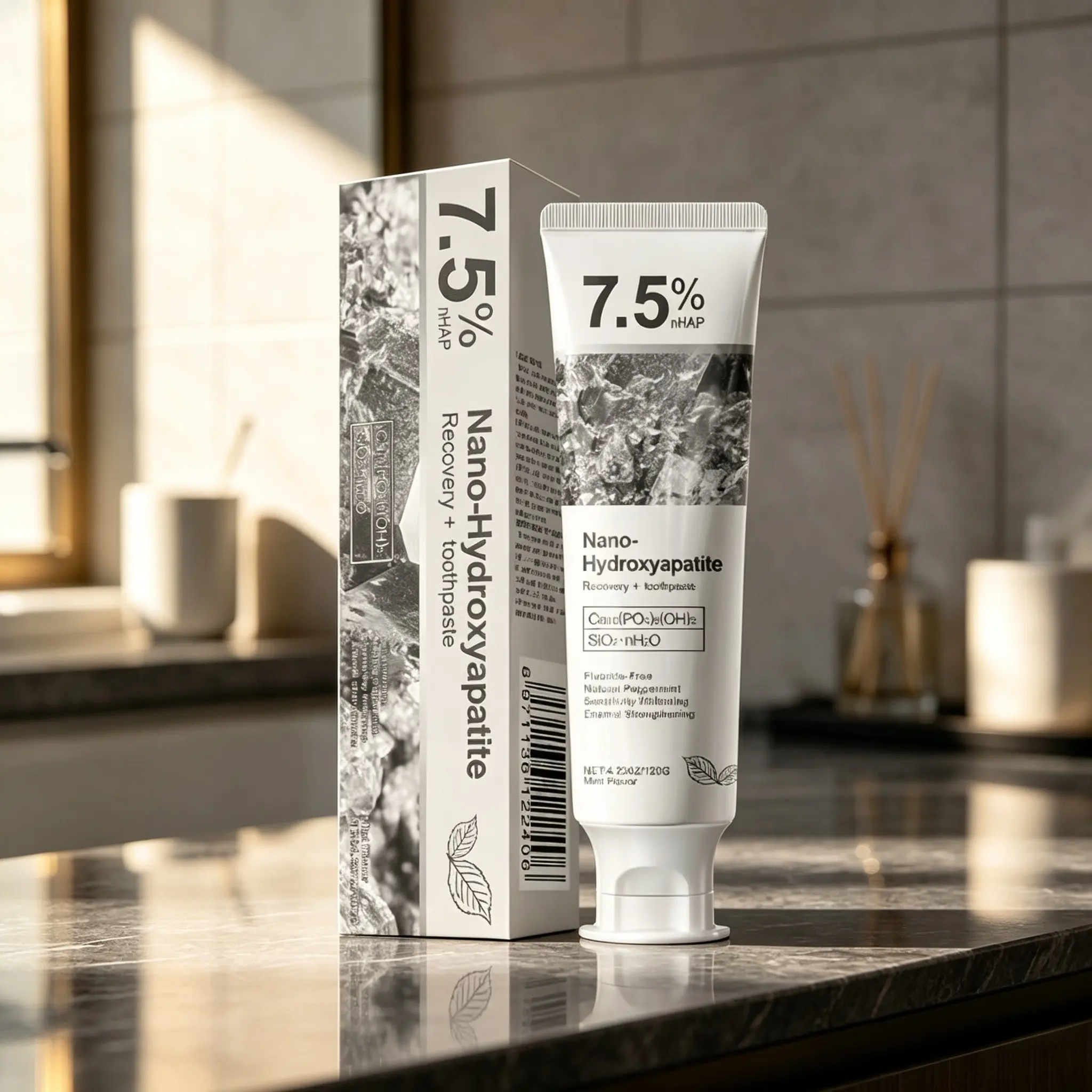 2pcs/3pcs 7.5% Hydroxyapatite Toothpaste, Deep Cleaning, Fresh Breath, Removes Stains, Gentle on Enamel, Soothes Gums, Perfect for Travel