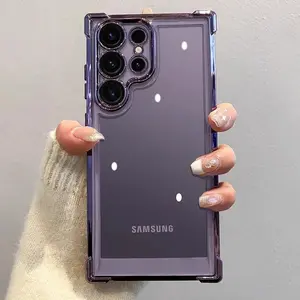 Luxury Plating Clear Silicone Phone Case for Samsung Galaxy S26 S25 S24 Ultra S23 S21 FE S22 Plus A35 A55 A36 A53 A54 A52S Cover