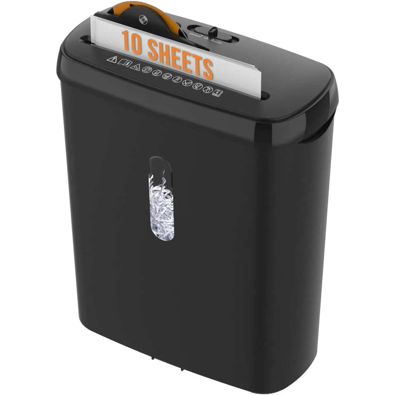 10-Sheet Strip Cut Paper Shredder Black | P-2  Level, Anti-Jam 4-Mode , 3.17Gal Bin, Shred CD & Card, ETL Certified Overheat Protection