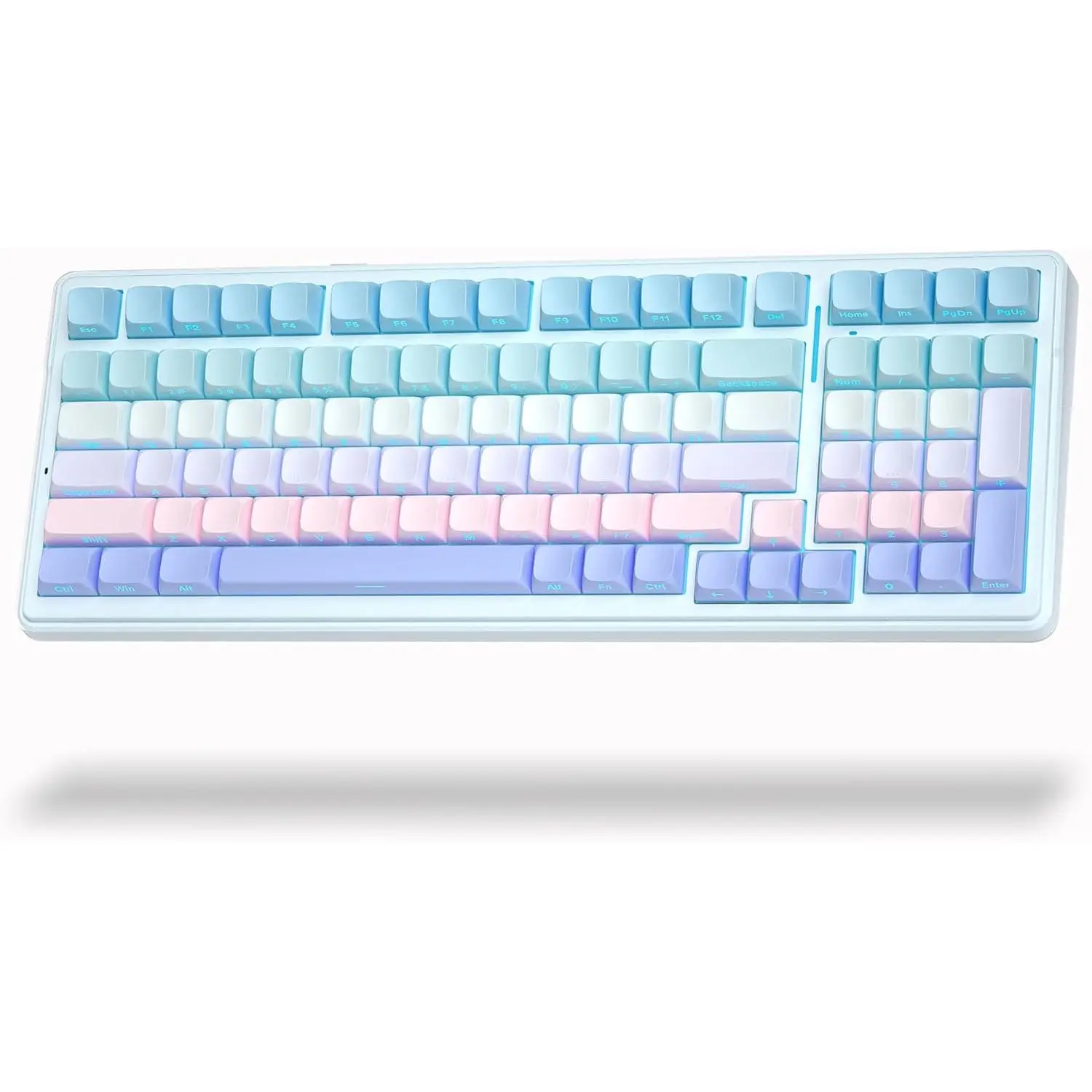 Aula F99  Mechanical Keyboard, Gasket Hot Swappable, Side Printed PBT Keycaps, RGB Backlit, Creamy Cute Sound  Gaming Keyboards, Tri-Mode BT/2.4GHz/USB-C Gaming Keyboard for PC/Tablet