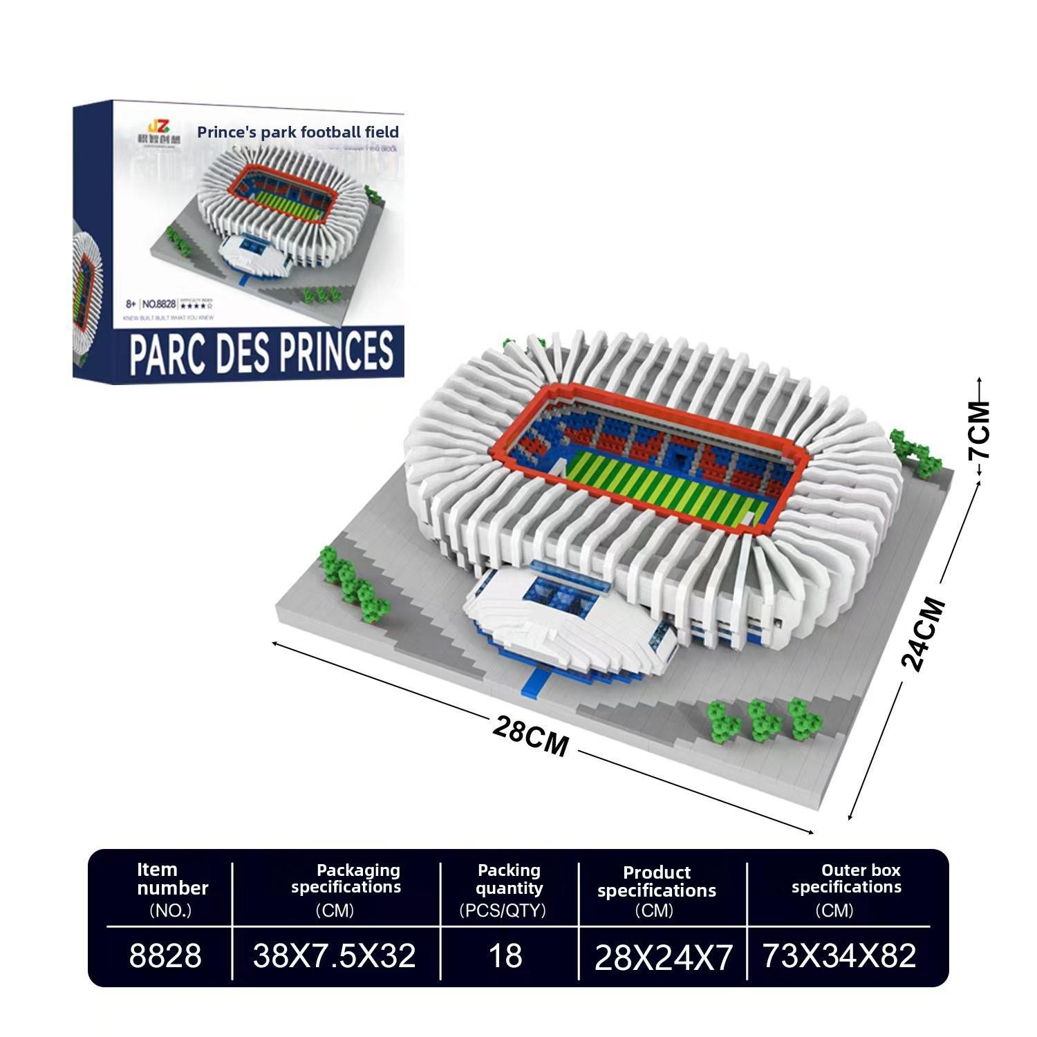 Popular football building blocks, freely assembled educational toys, micro-particle ornaments, export building blocks