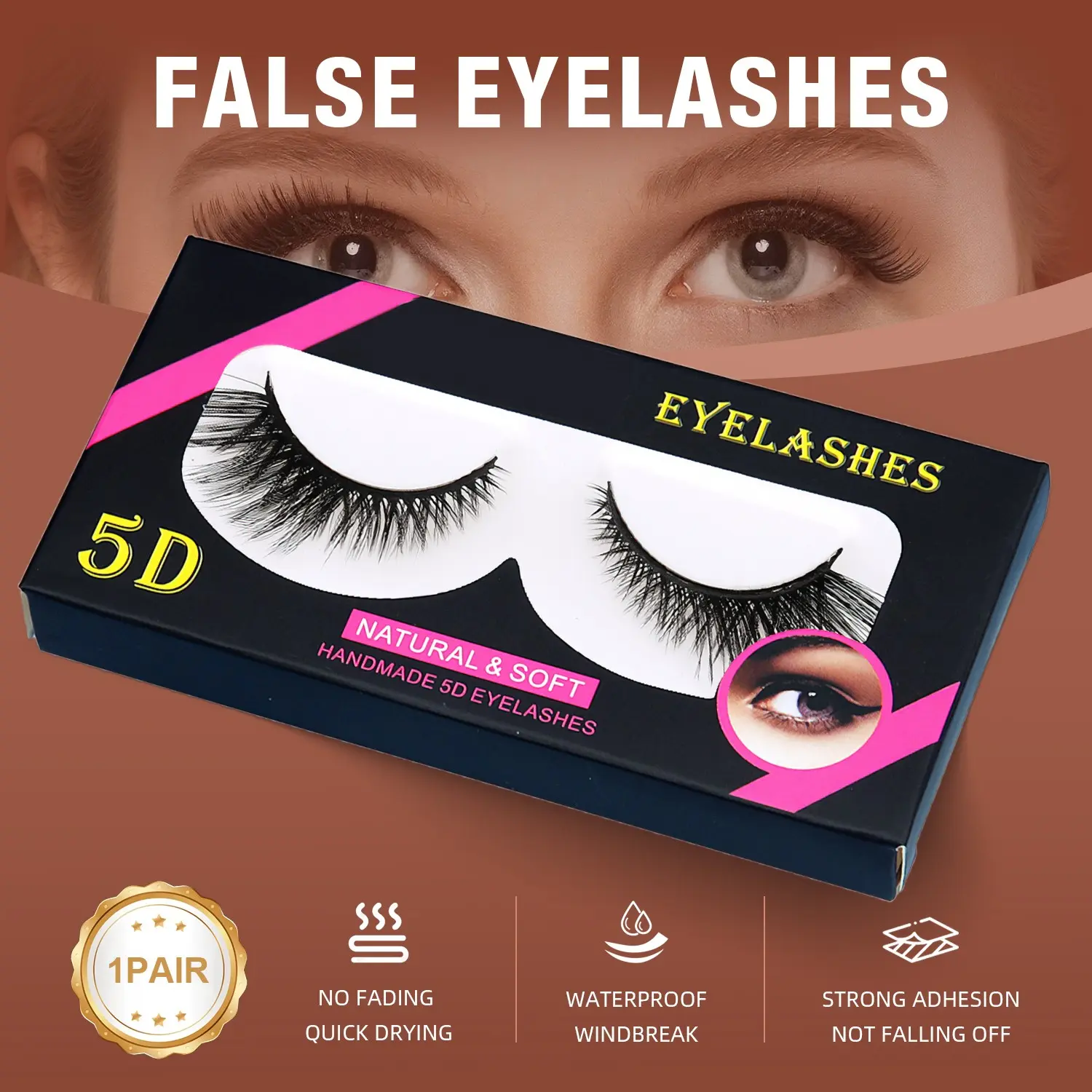 Style H2 Invisible Tapered Tail Fox Eye Slanted Wing False Lashes, Easy to Wear & Reusable, Ideal for Daily Commute, Parties & Daily Occasions