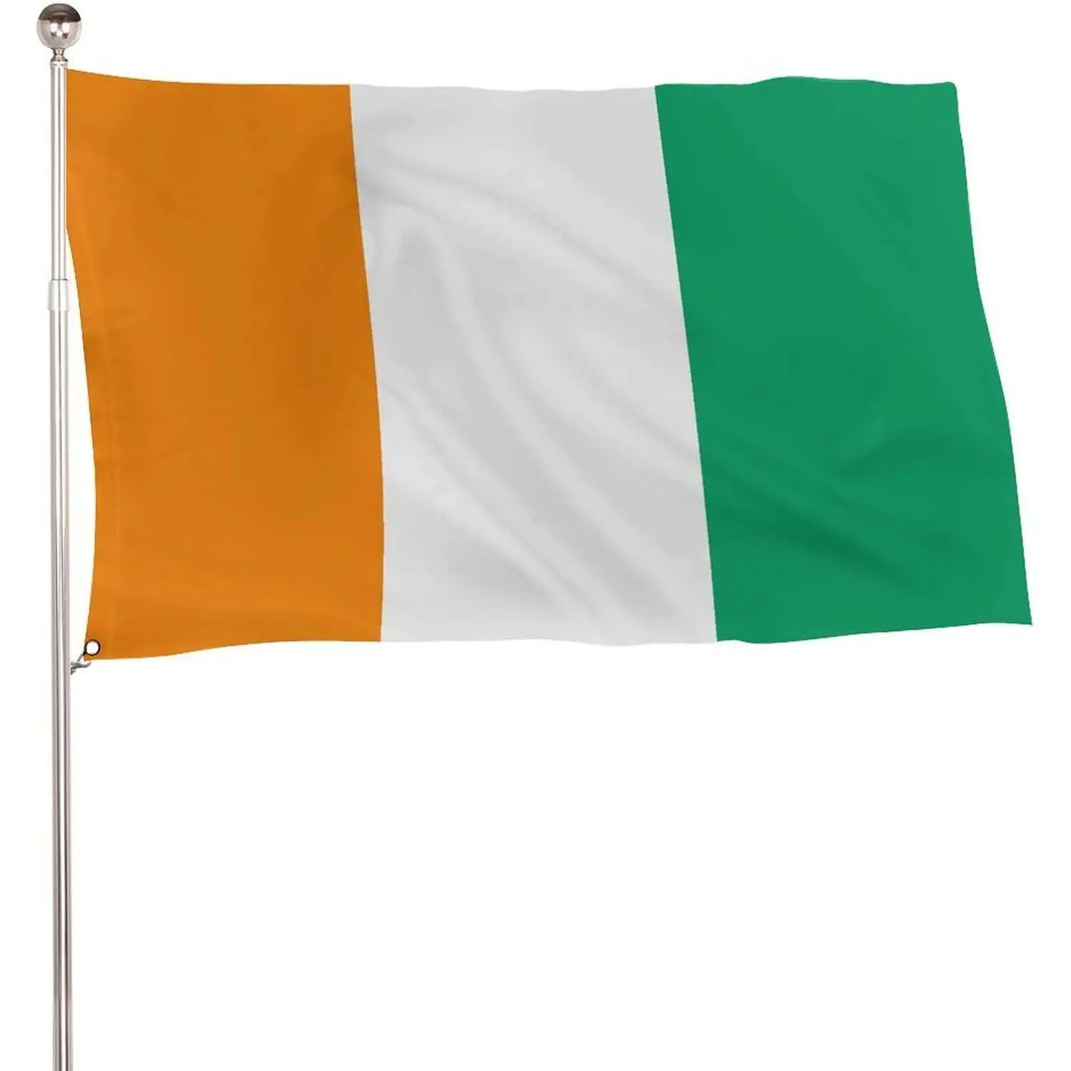 Ivory Coast Flag 115D Polyester 5x3 Ft with 2 Metal Eyelets