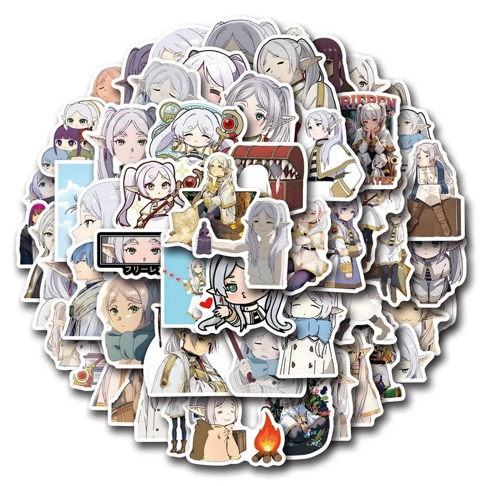 10/30/50/100pcs Japanese Anime Frieren Beyond Journeys End Cartoon Stickers Himmel Frieren Decals DIY Luggage Phone Cool Sticker
