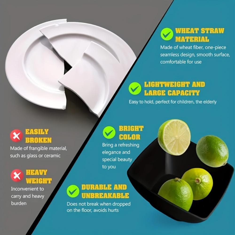 Wheat Straw Dinnerware Set, Including Bowl, Plate, Cup, Saucer, Cutlery, Tableware Set for Home Kitchen, Housewarming Gift, Dinner Sets