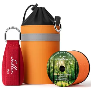 Ultra Slick 166ft Polyester Throw Line Kit with 9Oz Weight Throw Bag for Low High Limb Throwing Adults Forestry Tree Trimming Cutting