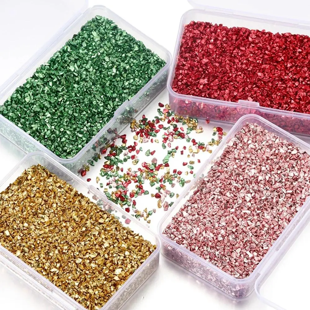 Colorful Broken Glass Chips for DIY Resin Fill, 50g Irregular Shape Stones with Crystal Sparkle for Epoxy Mold Use, Nail Art & Jewelry Making, Resin Mold Use