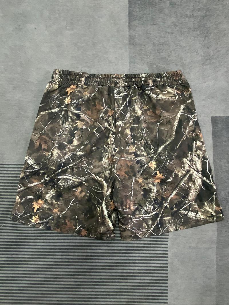 Men's Regular Fit Camo Print French Terry Shorts, Casual Comfy Breathable Shorts for Summer, Men's Bottoms for Daily Wear, Camouflage Shorts
