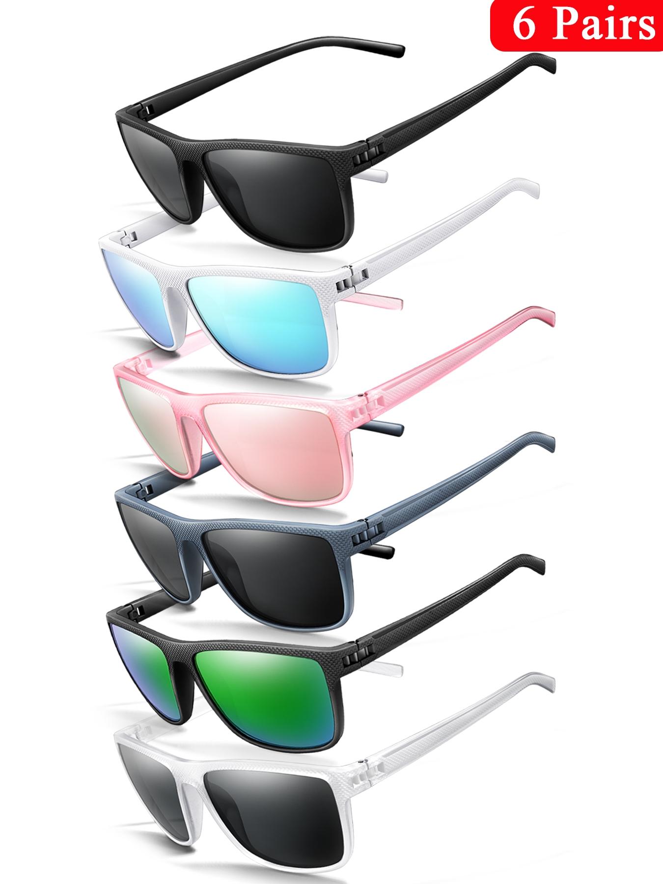 Outdoor Sports Polarized Sunglasses, Rectangle Frame Sunglasses for Men & Women, Sports Eyewear for Hiking & Running, Polarized Cycling Glasses