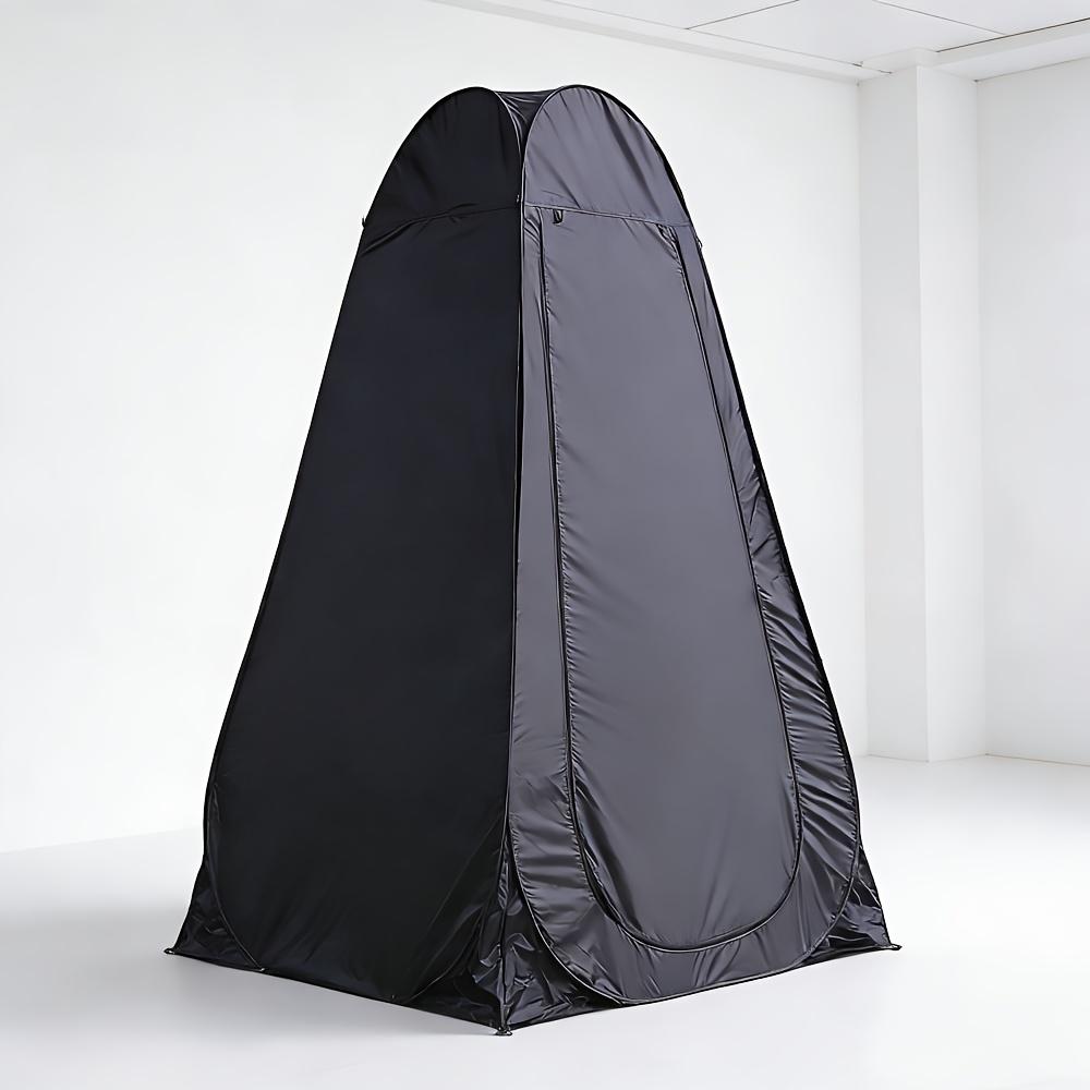 Dark gray portable changing and shower tent, heightened and thickened, easy to fold, suitable for multiple scenarios, quick-open outdoor camping movable toilet private tent