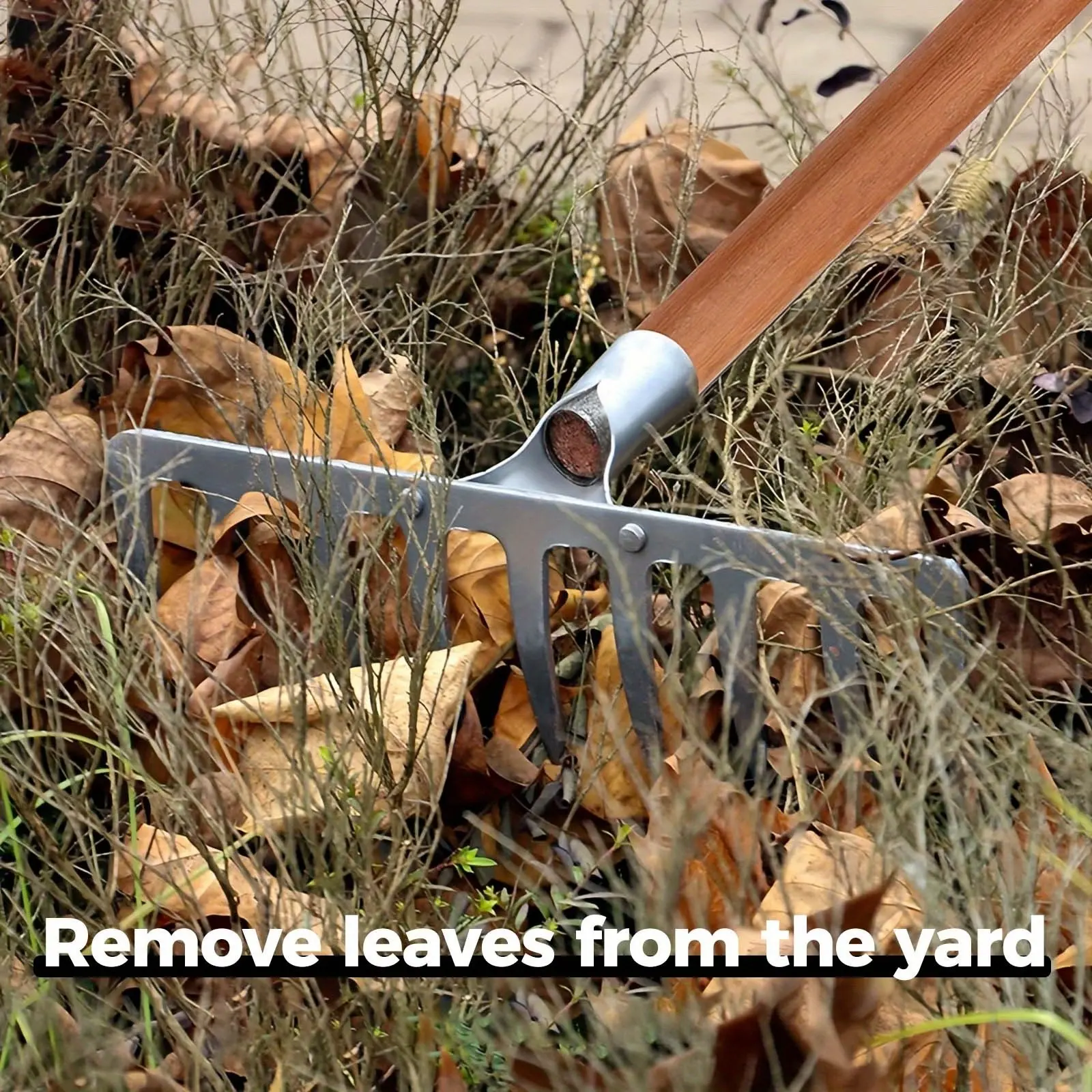 1pc Multi-function 9-tooth Rake (without Handle), Used for Removing Debris and Weeds, Garden Descaling Rake, Lawn Grass Rake, Thatch Rake, Fallen Leaf Cleaning Rake