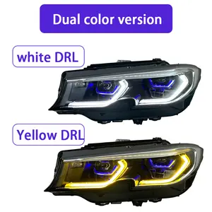 Suitable for 20-22 BMW 3 Series G20 headlight assembly modification with high-end LED spoon-shaped daytime running lights and laser lenses