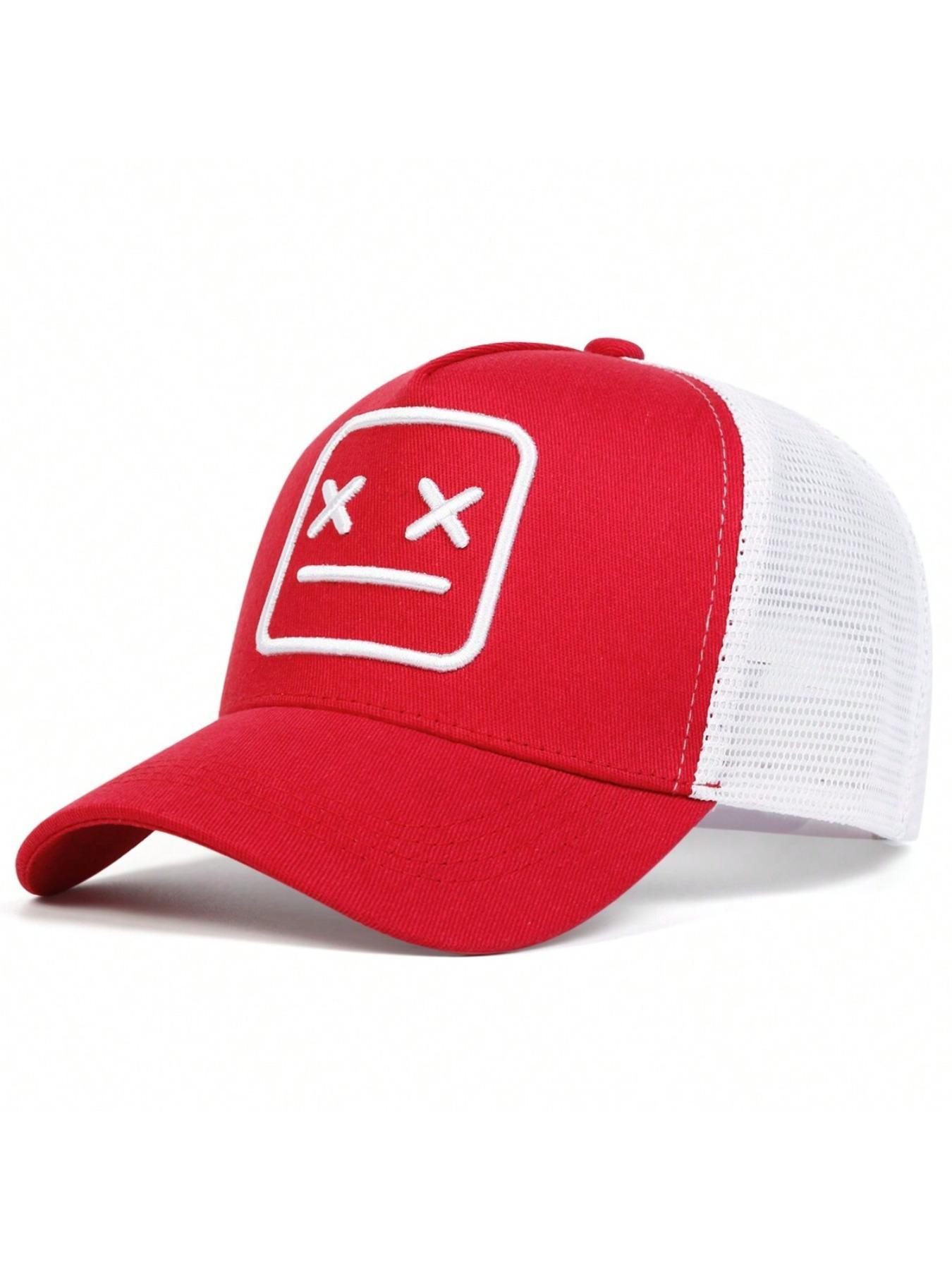 Unisex Embroidered Baseball Cap, Adjustable Sun Protection Hat, Graphic Hat, Casual Fitted Trucker Cap for All Seasons, Outdoor Travel Party Wear