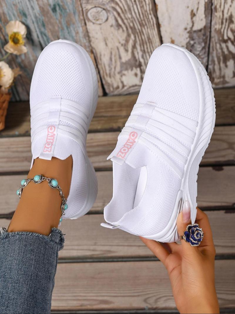 Women's Fashionable Lace Up Low Top Sneakers, Casual Comfortable Breathable Sports Shoes, Female All-match Round Toe Shoes for Daily Wear, Trendy Walking Sneakers