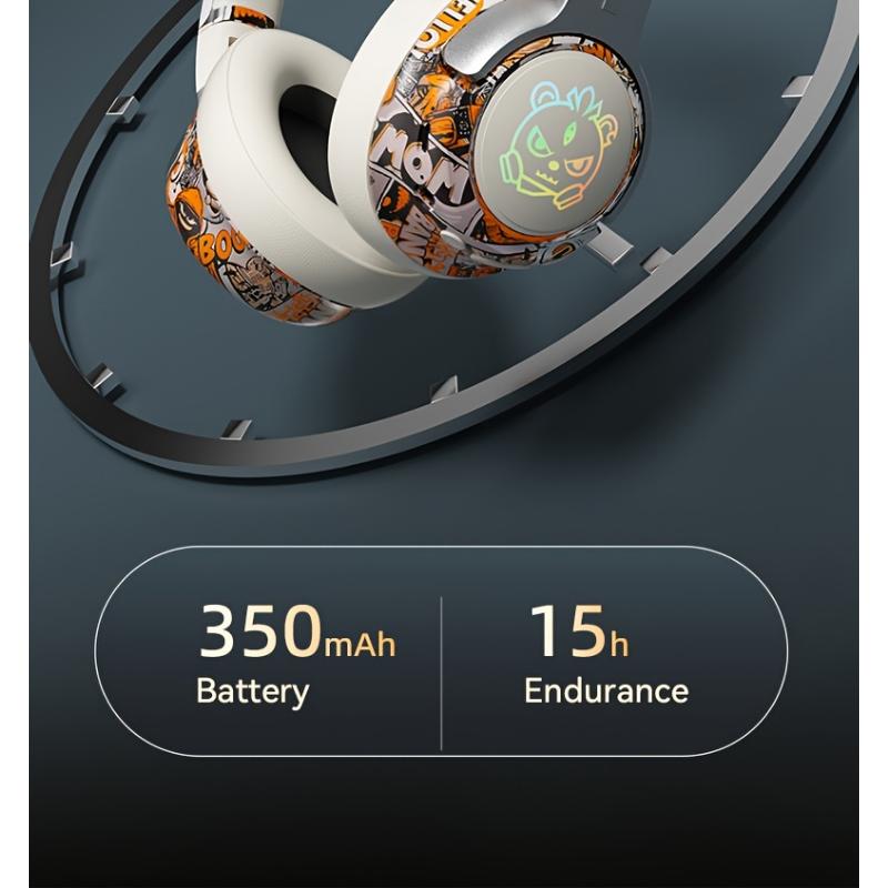 Wireless Gaming Headsets, 5.3 Generation, Wireless 360° Stereo, Light Folding Design, Noise-cancelling Microphone, Type-C Charging & USB-C Interface, Clear Call Music, Sports Music Compatible, Wireless Gaming Headset