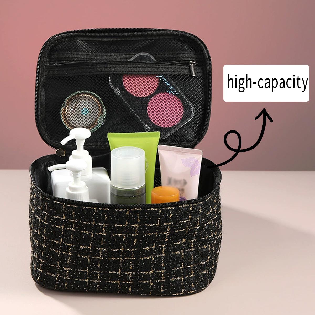 47-piece makeup tool set, stylish small makeup bag, makeup brush set, portable travel makeup puff