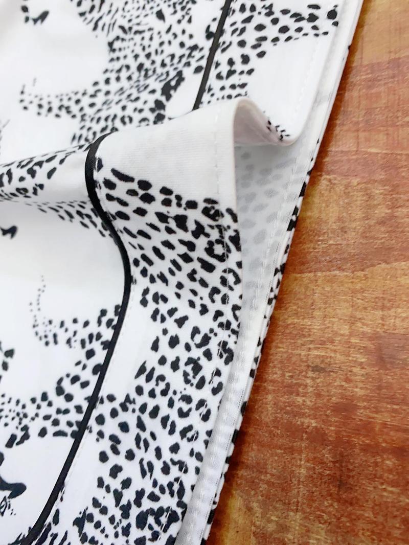 Women's Cheetah Print Short Sleeve Pajama, Casual Comfy Pocket Lapel Shirt & Elastic Waist Shorts PJ Set, Ladies Sleepwear for Summer, Loungewear