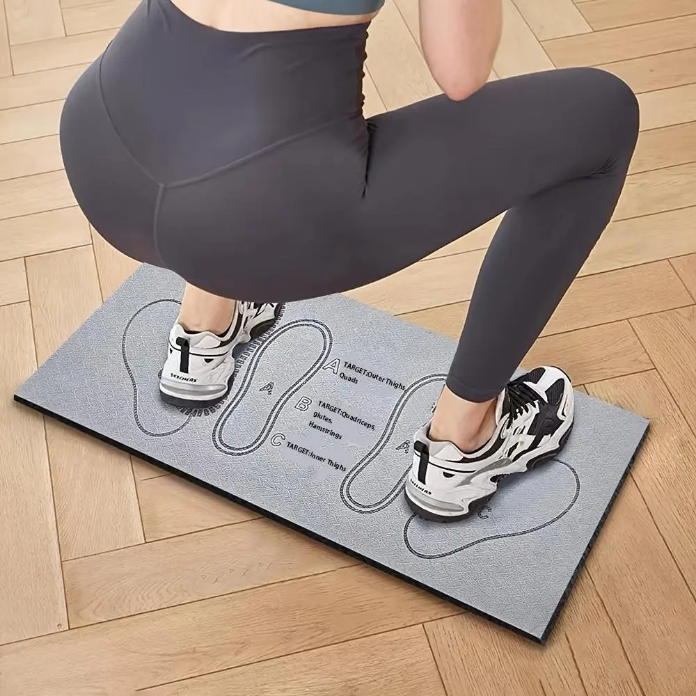High-Density  Squat Wedge Mat with Alignment Guides - Lightweight Strength Training Equipment for Beginner Form Help & Home Leg Exercises, Workout Equipment, Home Workout