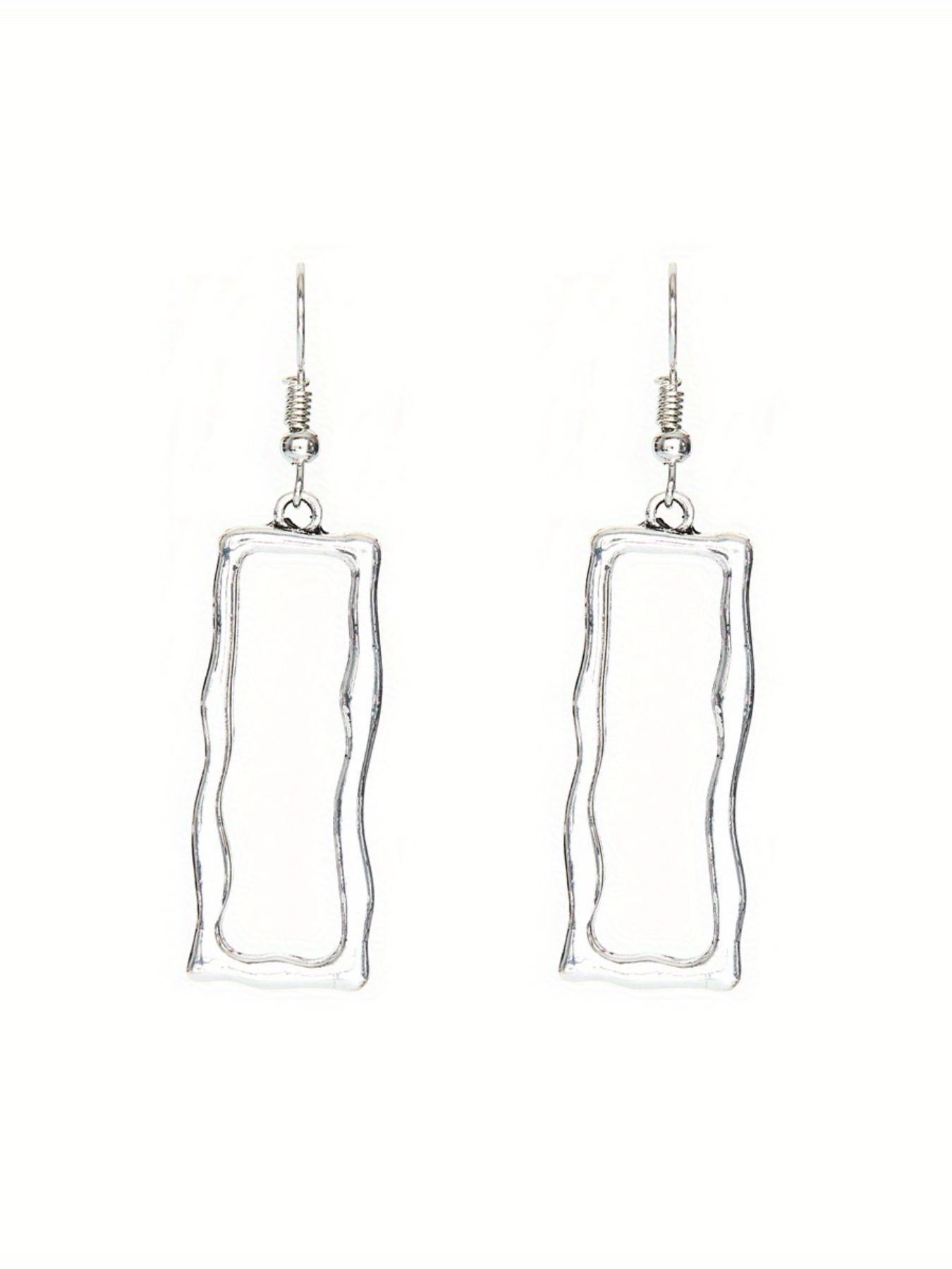 Vintage Hollow Out Irregular Geometric Design Earrings (1 Pair), Fashionable Jewelry for Women, Casual Jewelry for Party, Daily Clothing Decor, Boho Vibe