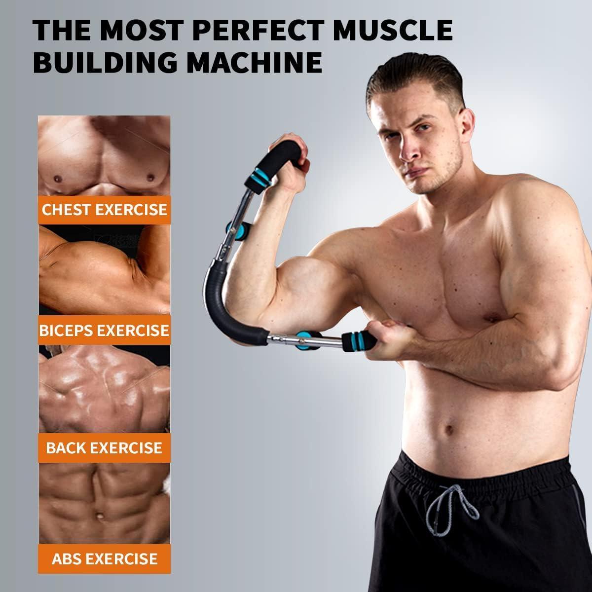 Arm Trainer,Chest workout Strengthen Chest and Arm Muscles Men's Fitness Trainer Detachable Portable Spring Resistance Home Fitness Equipment Forearm Strengthener