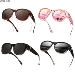 Women’s Fit Over Polarized Prescription Glasses Sunglasses - Female Stylish Accessories, Lightweight TR90 Driving Shades with UV400 Anti-Glare, Smart Polarization, Polarized Lenses (4-Pack)