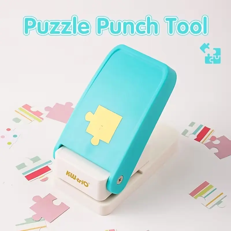 Portable Puzzle Shape Paper Puncher, DIY Craft Cutting Tool, Cute Puzzle Puncher for Card Making, Diary Decoration, Party Greeting Cards, Decorate