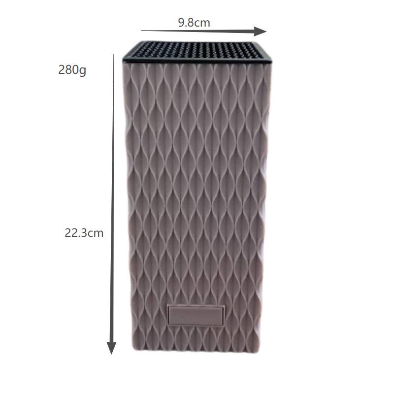 Modern diamond-shaped plastic knife holder, multifunctional knife rack, kitchen knife storage, free-insertion knife rack organizer