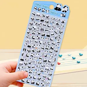 Cute Mini 3D Panda Foam Stickers, Cartoon Animal Decals, Handmade DIY Scrapbook Decorations, Perfect for Journaling and Crafts