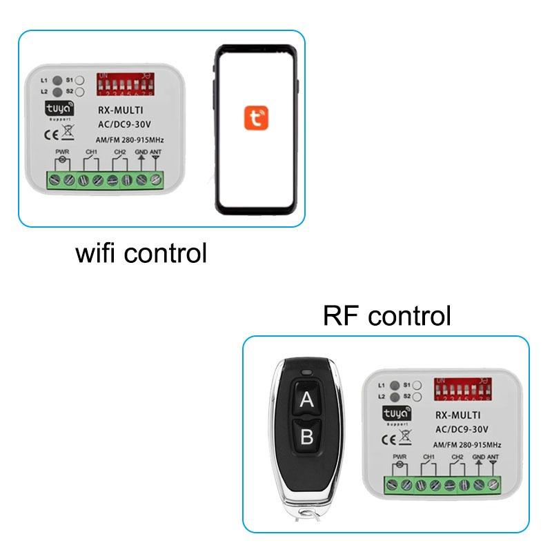 WiFi Garage Door Remote Control Receiver, RF Remote Control Receiver, Smart Home Controls for Garage Door, Home Improvement Supplies