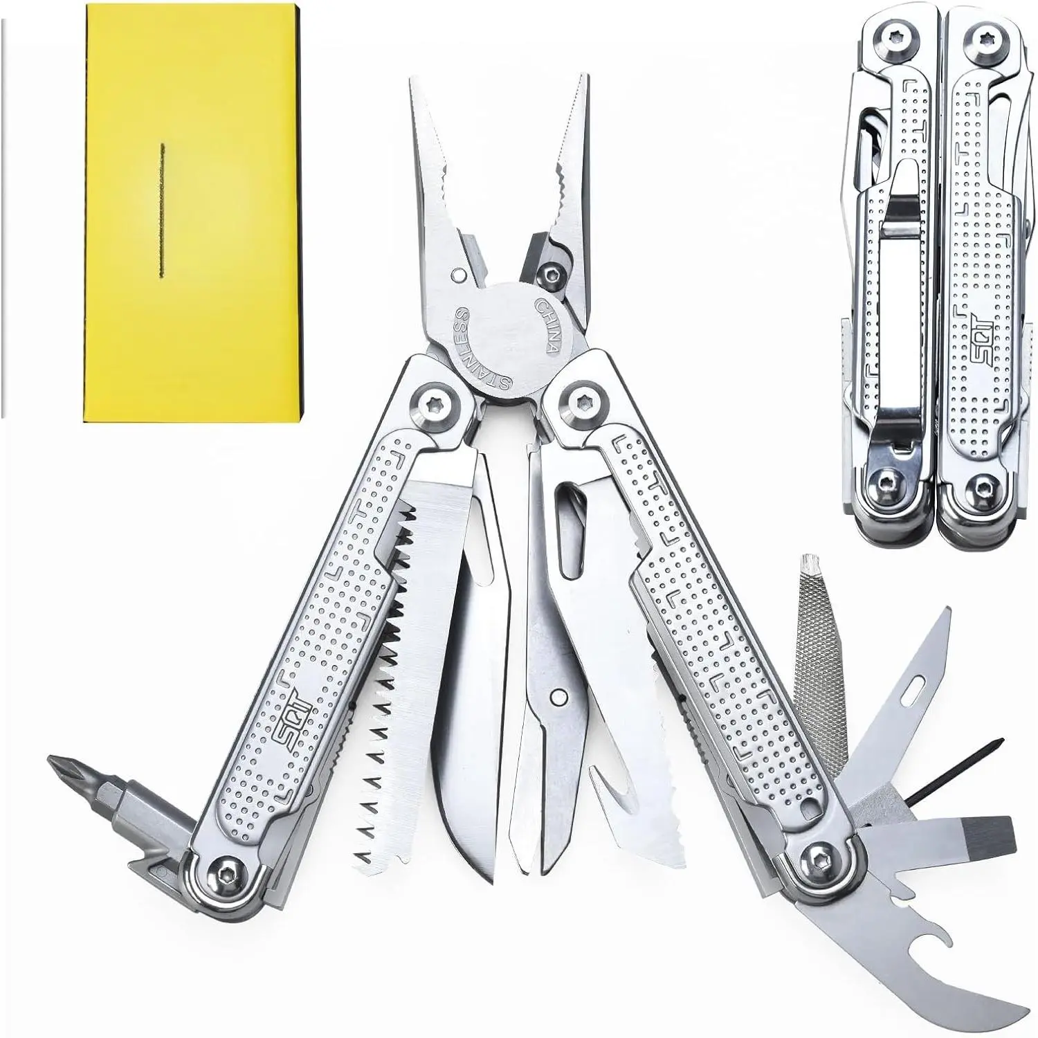 2048 20-in-1 Multitool, Foldable & Self-Locking, Professional Tool for DIY,  Repairs, Outdoor Camping - -Have Gifts for Men, Compact, Durable, -in- Tool for Every Task