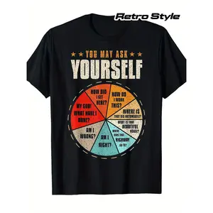 [Plus Size]You Might Ask Yourself 80S Vintage Monty Python Inspired T-Shirt - Retro Venn Diagram And Iconic Lyrics, Unisex T-Shirt, Loose Short Sleeve Blouse, Suitable for Casual Wear Or As a Gift