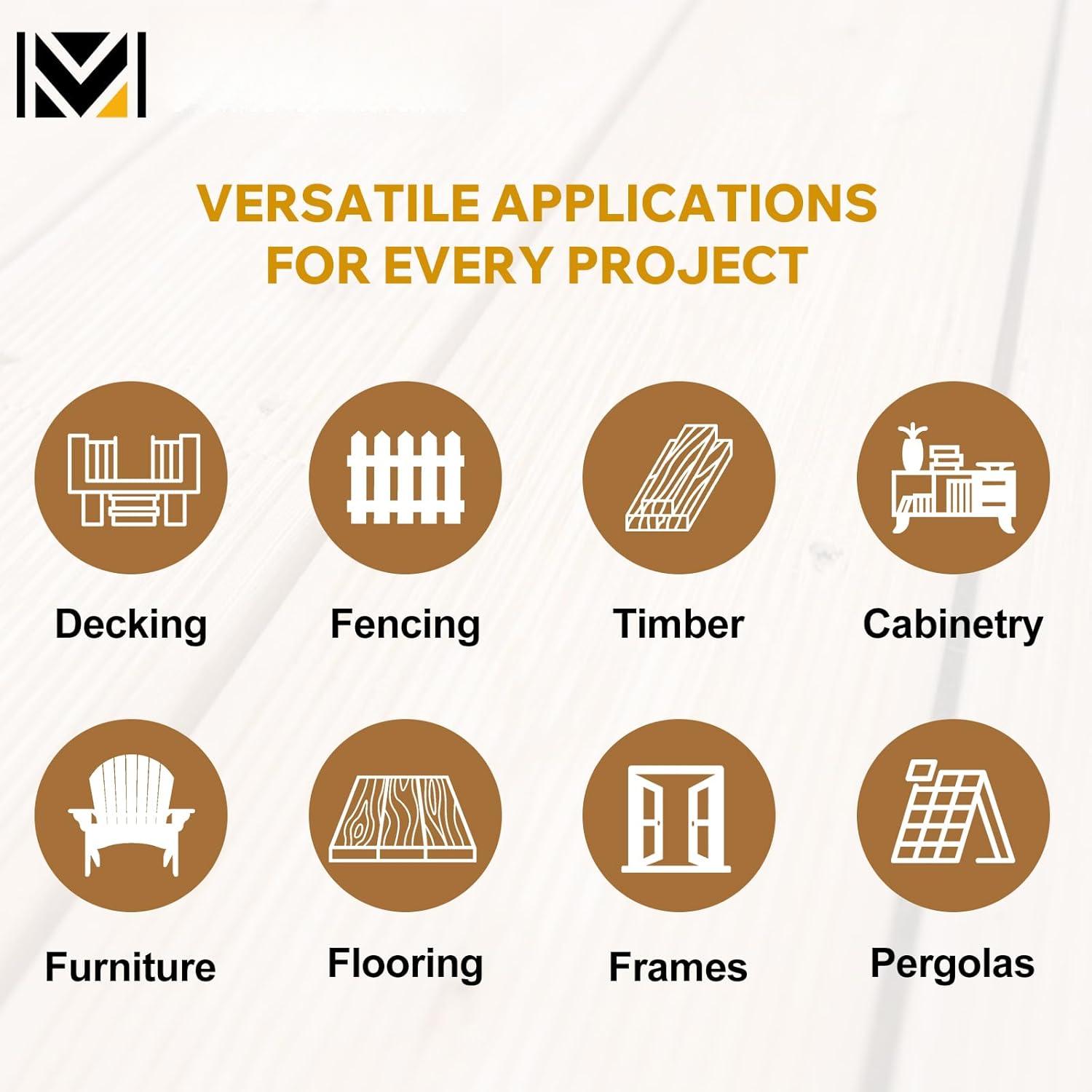 #8 x 1-1/4"  Screws (5 lb Box), Trox Flat- Exterior Deck Screws 870 count, Tan, T25  Bit Included, Can Substitute 1" Screws