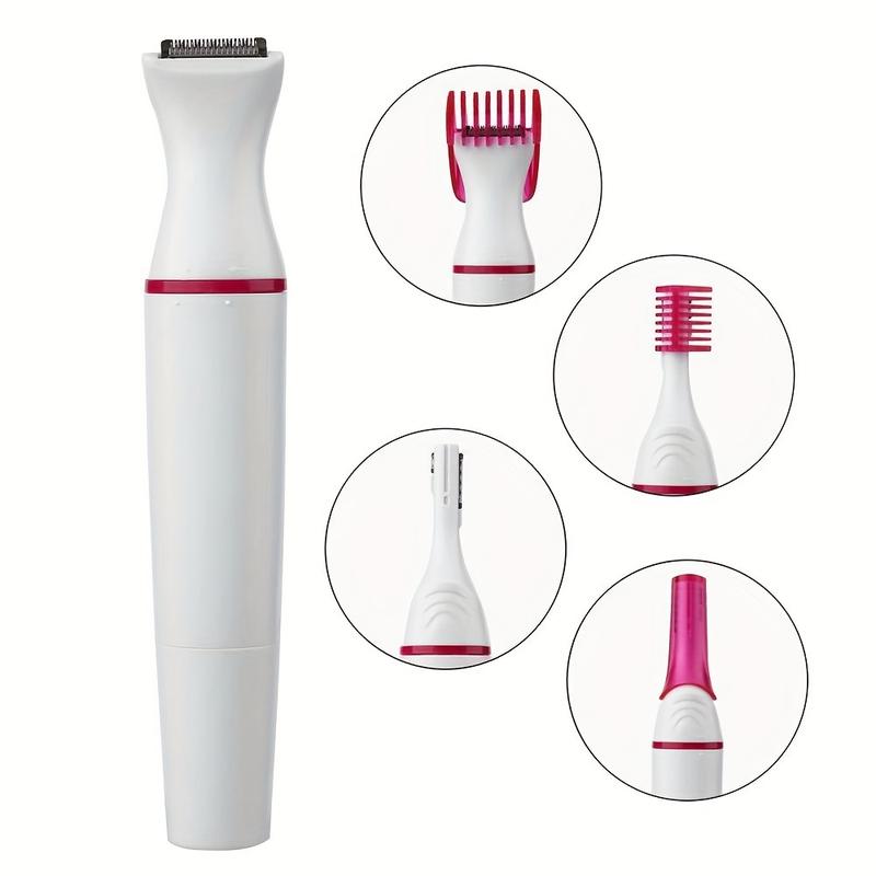 Five-In-One Hair Removal Device (Battery-Operated, Batteries Not Included) Rechargeable Gold Hair Clippers Blackhead Remover Pimple Popper Kit nose trimmer skinsafe