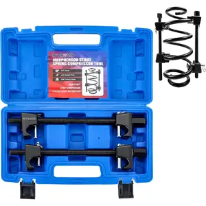 Macpherson Strut Spring Compressor, Coil Spring Compressor Strut Remover Installer Tool, 21mm Socket 1/2" Drive Safe Universal Set for Struct Spacer Assembly/Shock Installation (Blue)