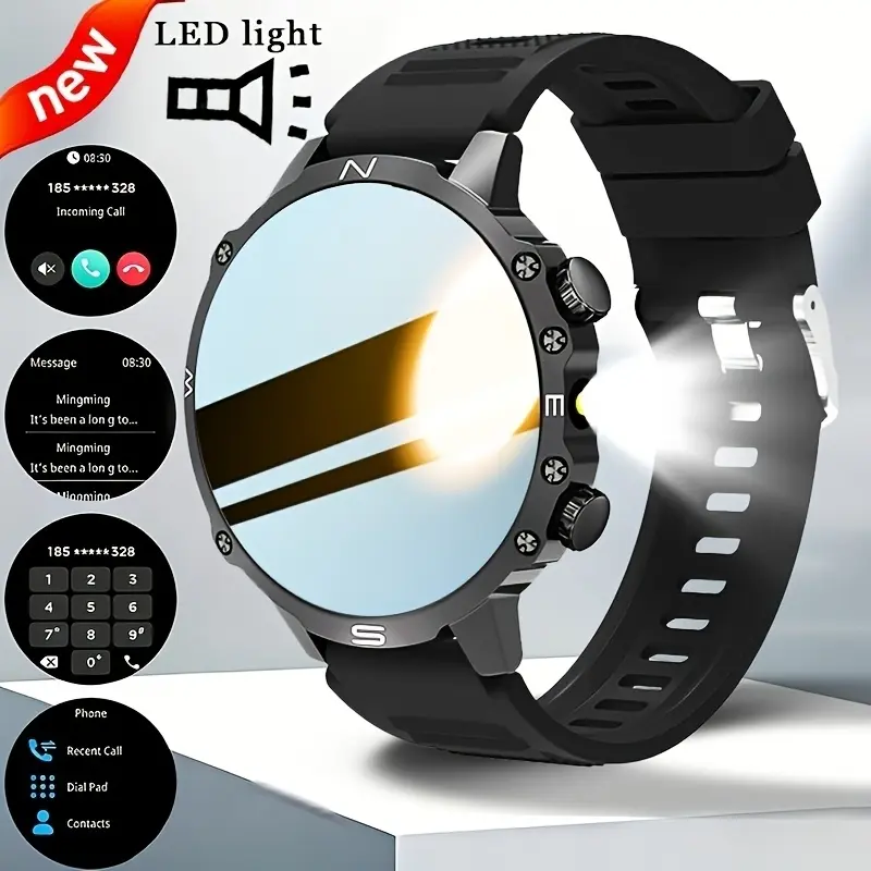 2026-New Smartwatch (Wireless Calling), Call Smartwatch, High-Resolution Display, Outdoor Fitness Sports Watch, Features Multiple Sports Modes, Calorie Tracking, Step Counting, Alarm Clock, Calculator, Music Playback Control, etc.,