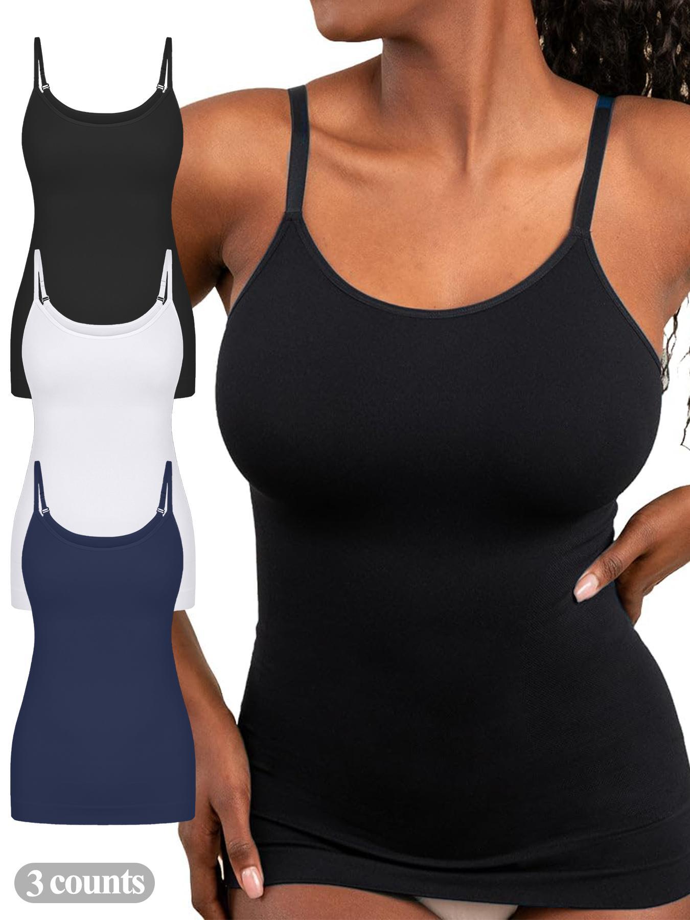 Women's Tummy Control Shapewear Tank Top, Scoop Neck Seamless Compression Camisole for Body Sculpting & Support