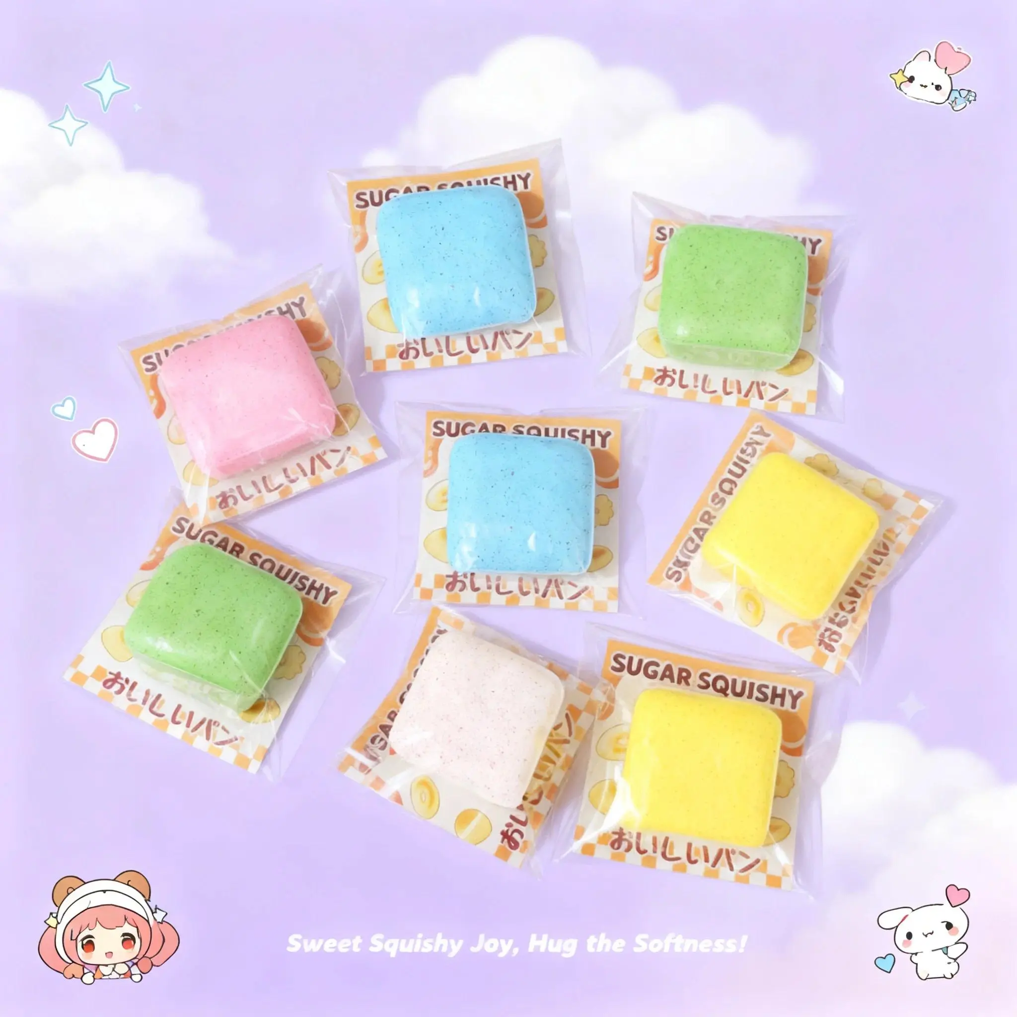 Cute Shape PU Slow Rising Soft Cake Fidget Stress Relief Toy, Decompression Model Prop, Hanging Card Packaging, Ideal Gift for Drop Shipping, Fidget Stress Relief Toys, Cushioned Stress Relief Toys
