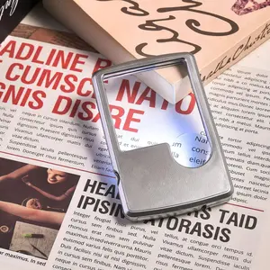 Ultra-Thin Handheld 6x/3x Magnifier with LED Light, HD Lens Eye-Friendly, Ideal for Elderly Reading, Jewelry Inspection, Electronics Repair