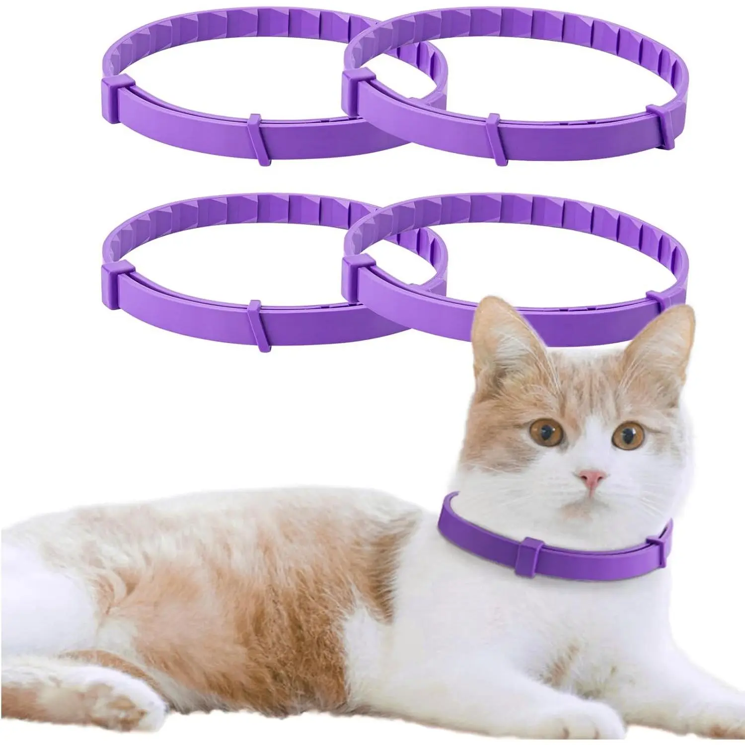4 Pack Calming Collar for Cats & Kittens - Cat Pheromone Collars for Anxiety Relief for Peeing,Meowing,Fighting,Scratching