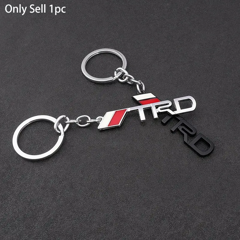 High Quality Fashion Metal Car Keychain Men Women Business Gift Key Rings Pendant for Toyota TRD RAV4 CH-R 4Runner Tundra Tacoma Accessories