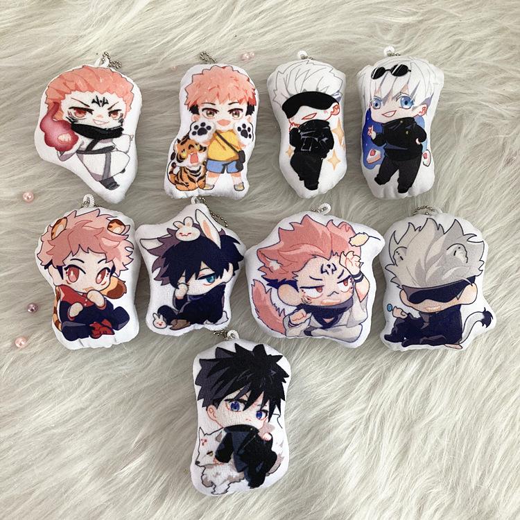 10cm Anime Jujutsu Kaisen Plush Doll Itadori Yuji Fushiguro Megumi Gojo Satoru Soft Stuffed Cushion Kids Plushie Pillow Toys