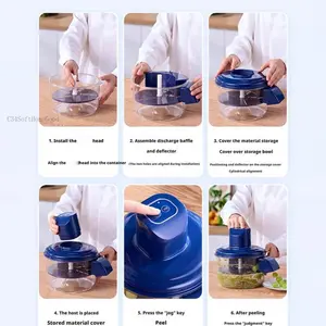 Electric Fruit & Vegetable Peeler, High-Efficiency Automatic Garlic Peeling Machine, Easy-To-Use Kitchen Tool for Fruits and VegetablesAAVibeVault32 AAZestZone35C34SoftHomeGoods