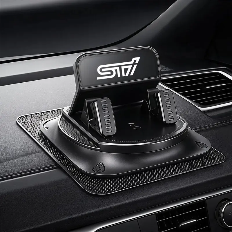 Subaru Sti Car Phone Holder, Low-Profile Circular Design, Adjustable Angle, Easy Installation, Driving Stability, Aesthetic Appeal
