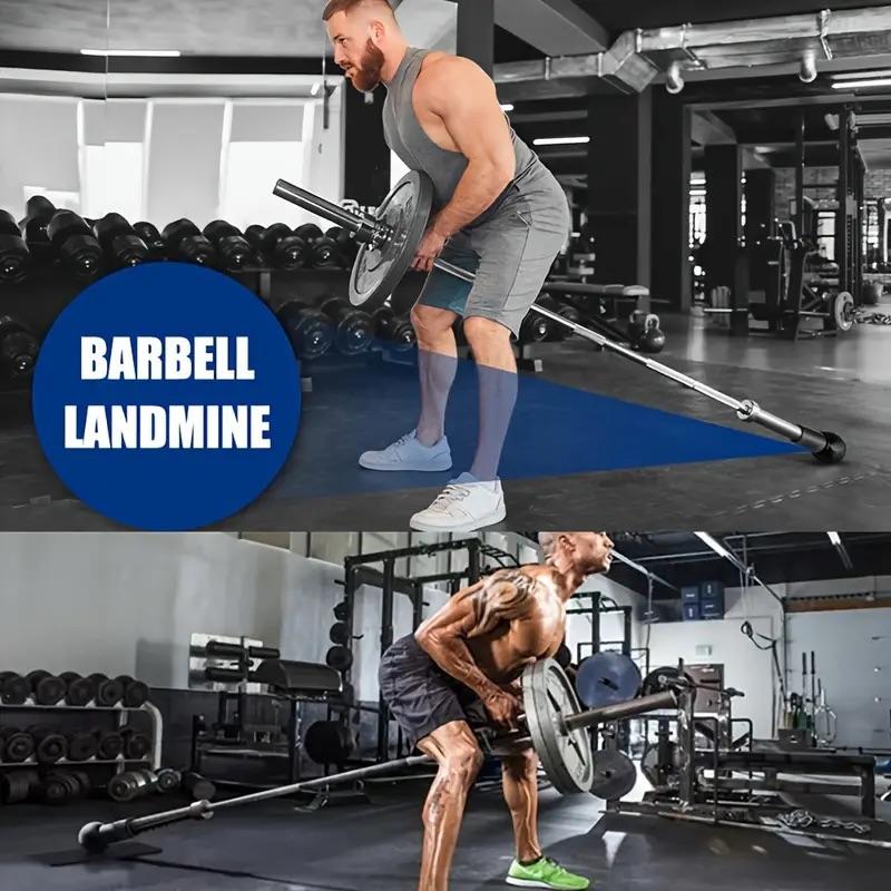 Heavy Duty Barbell Landmine Fixing Device, 360 °   Rotatable Training Base for 2-Inch Olympic Barbell, Home Gym Workout Equipment for Muscle Building & Fitness