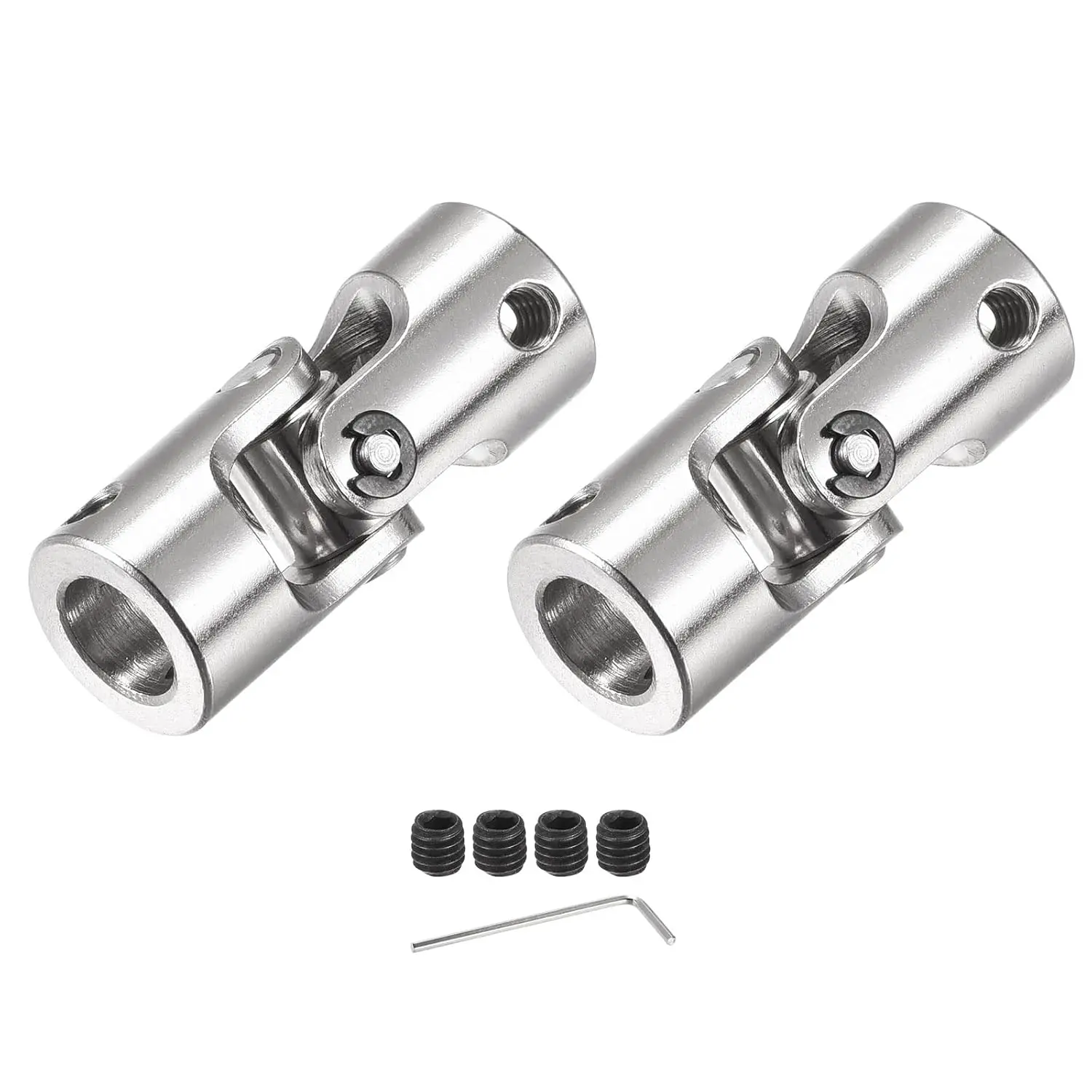 2 Pack 10mm to 10mm Rotatable  Steering Shaft U Joint Coupler Coupler Connector for ,  Printer, CNC Machine