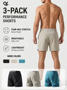 A1 Men's Quick Dry Athletic Shorts Lightweight Running Gym Workout Shorts Unlined with Back Zipper Pocket 4-Way Stretch Drawstring Casual Training Shorts