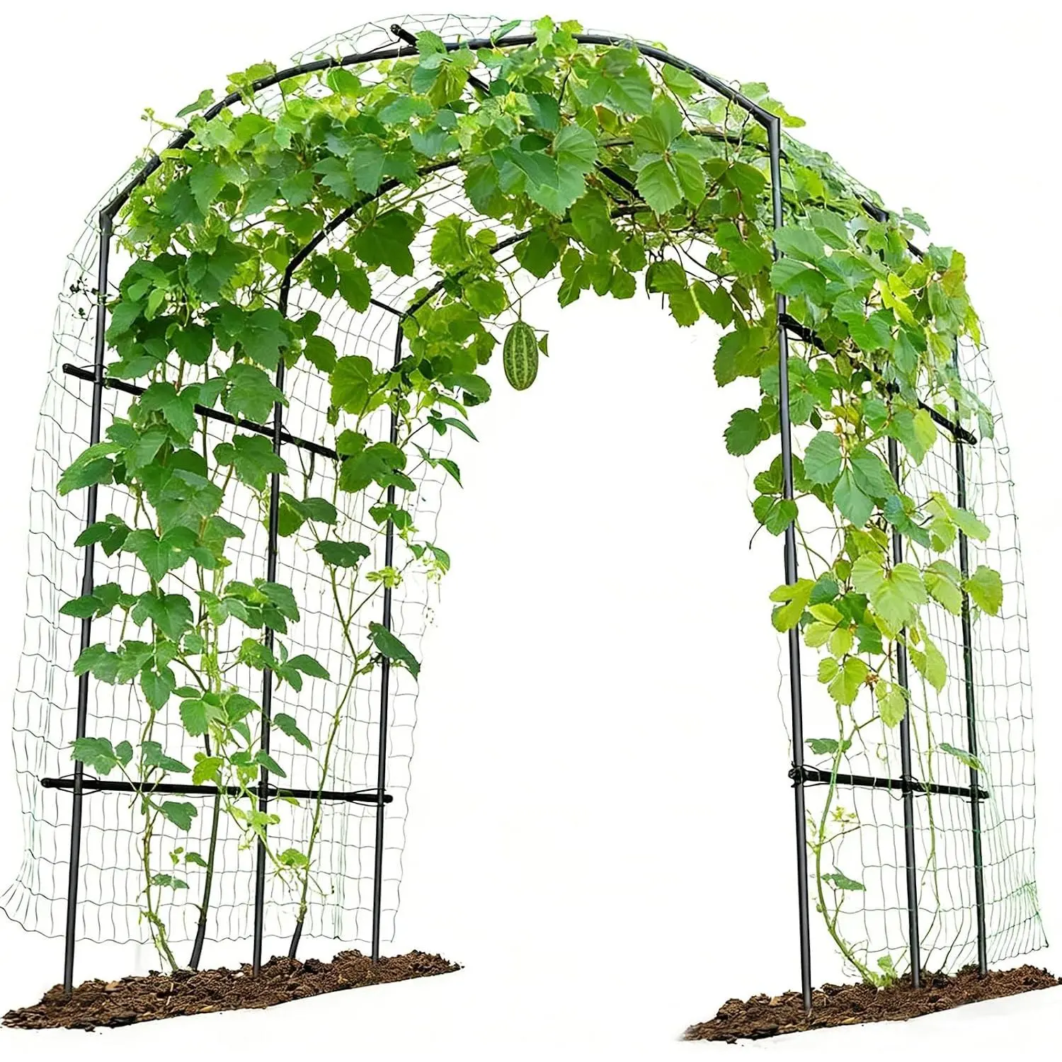 Tall Arch Trellis for Climbing Plants, 87in Tall Plant Trellis Archway for Climbing Plant Vegetables Cucumber, Yard Lawn Arch Tunnel Trellis