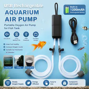 Oxygenation Pump USB Rechargeable Oxygen Pump Portable Fish Tank Fishkeeping Aquarium Supplies Ultra-Quiet High Airflow Oxygenation Machine