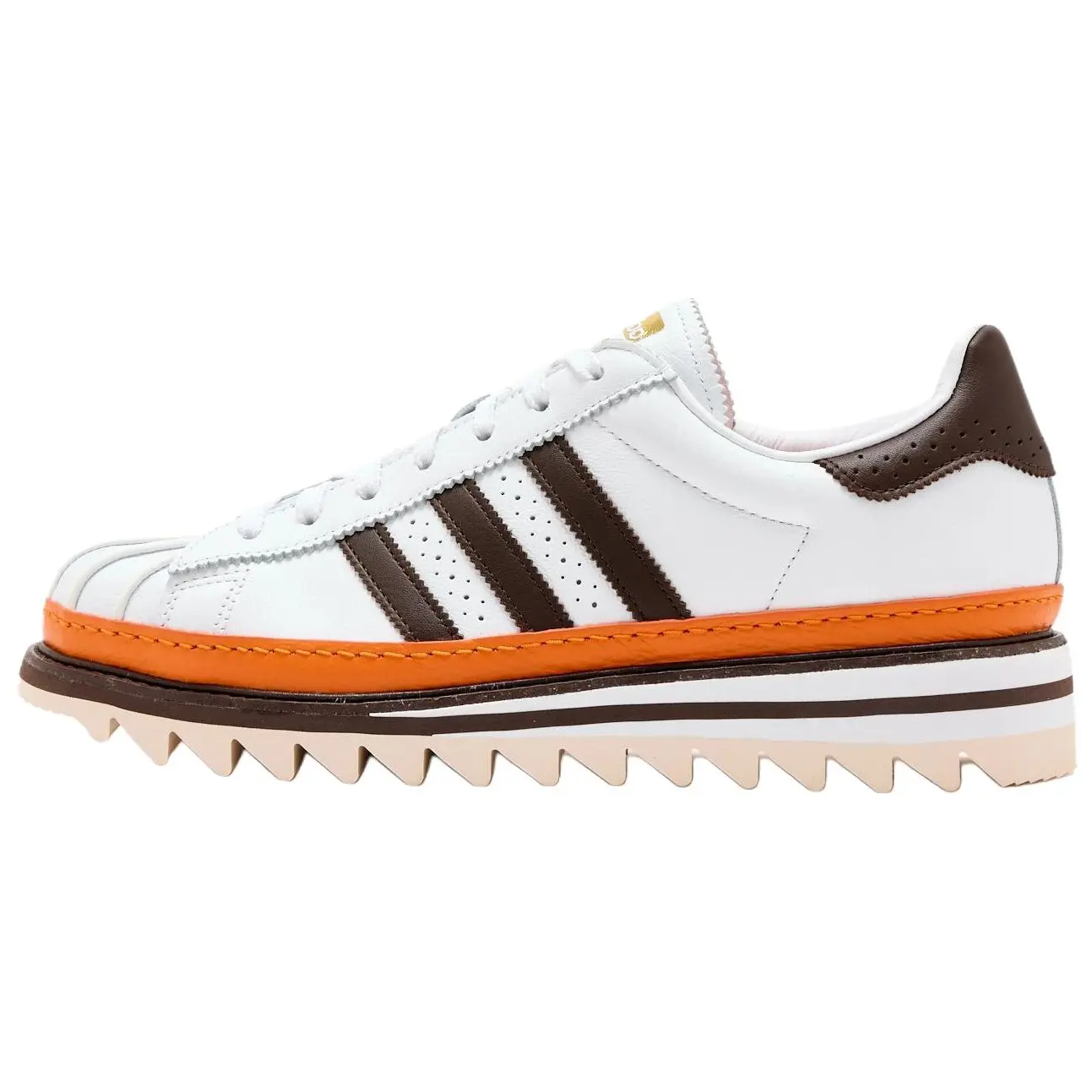 Adidas Originals x CLOT Superstar EX Orange B "Coffee" Comfortable Lifestyle Sneakers for Men and Women Verifiable, with credentials and supporting global authentication
